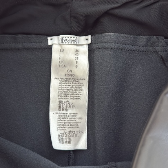 WOLFORD Women's Black Faux Leather Leggings - US 6 - Picture 7 of 8